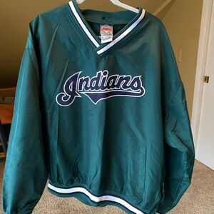 Vintage Green Cleveland Indians Pullover Jacket- Jacob’s Field Patch